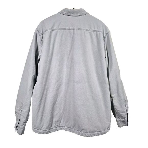 LL Bean Sherpa Lined Jacket Chore Coat Mens XL Stone Gray‎ Snap Pockets Barn - Picture 3 of 13